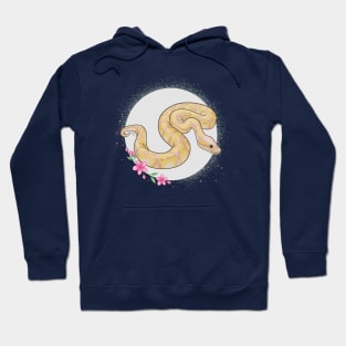 Banana Ball Python Floral Theme Hoodie